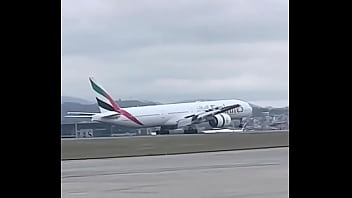 Decolagem de aviao boing