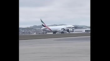 Decolagem de aviao boing