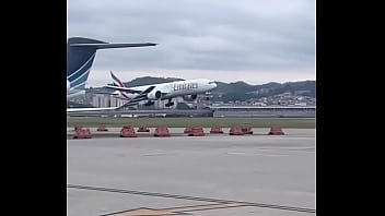 Decolagem de aviao boing