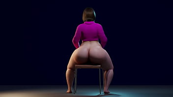 Beauty girl with big tits and ass riding dick