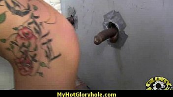 White milf sucking and licking a black cock 14