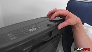 3 way porn 2 horny babes get fucked hard by a big cock in a threesome