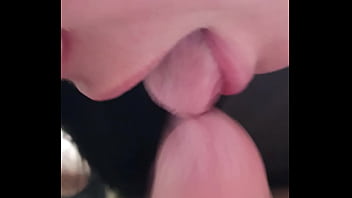 Close up cum swallow