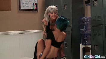 Tattooed Asian Devin Saint Has To Lick Hard To Join The Teambig Tits Milf Ink Queen Kleio Valentien Licks Her Pussy And Makes Her Rim Her Ass thumbnail