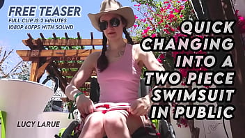 Quick Changing Into A Two Piece Swimsuit In Public thumbnail