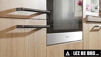 Kinky petite babes play with cold dildo