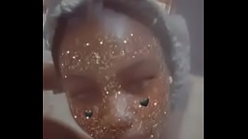 Delighted girl finger her self