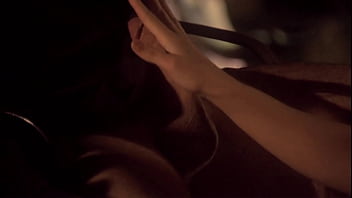 A blonde hottie fucks with her man in the evening in the garden