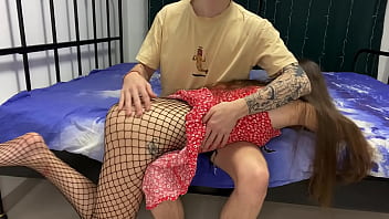 Spanked and fucked his stepsister for misbehaving