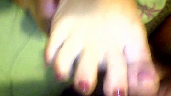 Christmas wife footjob