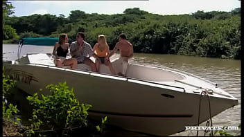 Jessica moore and morgan get serious action on a boat