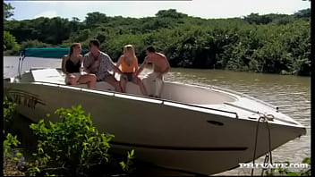 Jessica moore and morgan get serious action on a boat
