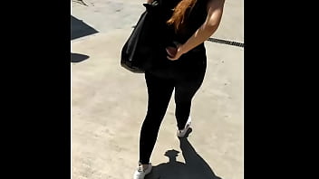 Young girl with big ass walking