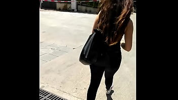 Young girl with big ass walking