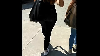 Young girl with big ass walking