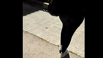 Young girl with big ass walking