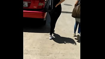 Young girl with big ass walking