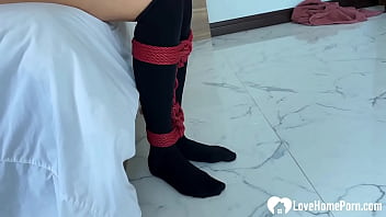 Brunette in bondage makes me rock hard