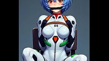 Rei tied by rope to a chair