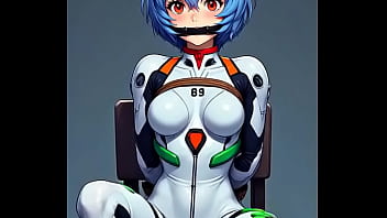 Rei tied by rope to a chair