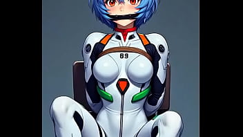 Rei tied by rope to a chair