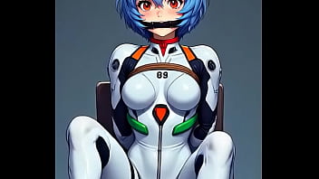 Rei tied by rope to a chair