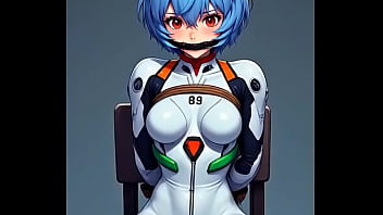 Rei tied by rope to a chair