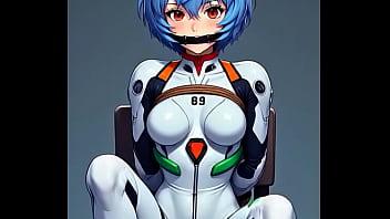 Rei tied by rope to a chair