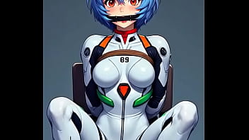 Rei tied by rope to a chair