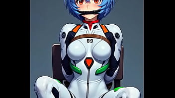 Rei tied by rope to a chair