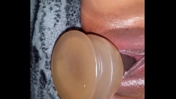 Wife masturbating with vibrator and dildo