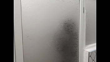 Slim thick ebony girl showering performance almost turned into a dangerous big squeeze mastermeat1