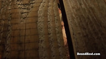 Curvy lesbian slave enjoys in fingering and massive orgasm with madame