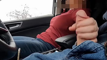 Vibrating panties and cock play in the car