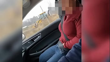 Vibrating panties and cock play in the car