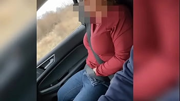 Vibrating panties and cock play in the car