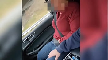 Vibrating panties and cock play in the car