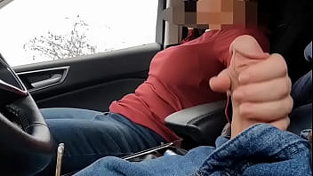 Vibrating panties and cock play in the car