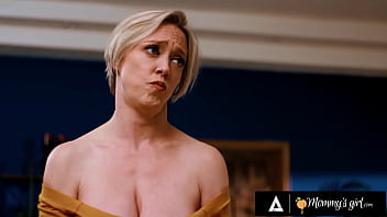 Milf passionately fucks petite blonde