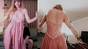 Hazel ash tries on a #gorgeous #pink #slip it made her feel like a #princess and she couldn't help #dancing just watchin