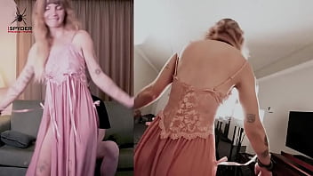Hazel ash tries on a #gorgeous #pink #slip it made her feel like a #princess and she couldn't help #dancing just watchin
