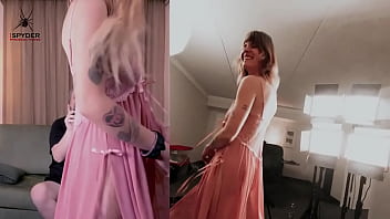 Hazel ash tries on a #gorgeous #pink #slip it made her feel like a #princess and she couldn't help #dancing just watchin