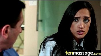 Deepthroat blowjob from big tits massage girl 8