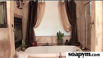 Soapy massage end with a big cumshot 3