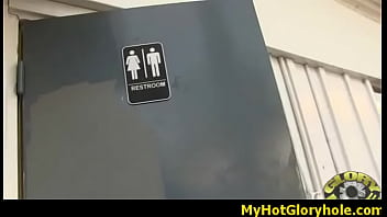 Gloryhole with a nasty wild white girl interracial 3
