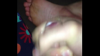 Great cum on ex gf's foot