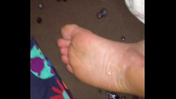 Great cum on ex gf's foot
