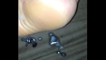 Great cum on ex gf's foot