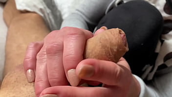 Foreskin Play Hard And Handjob With Post Cum Play thumbnail