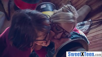 Two wild teens find their thrill with a stranger's big cock